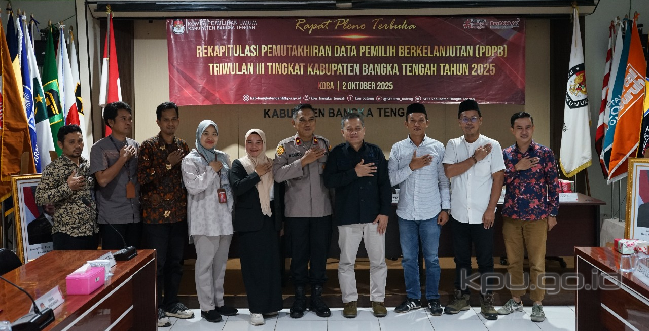 DPB Bangka Tengah Triwulan III Tahun 2025: 145.594 Pemilih - KPU